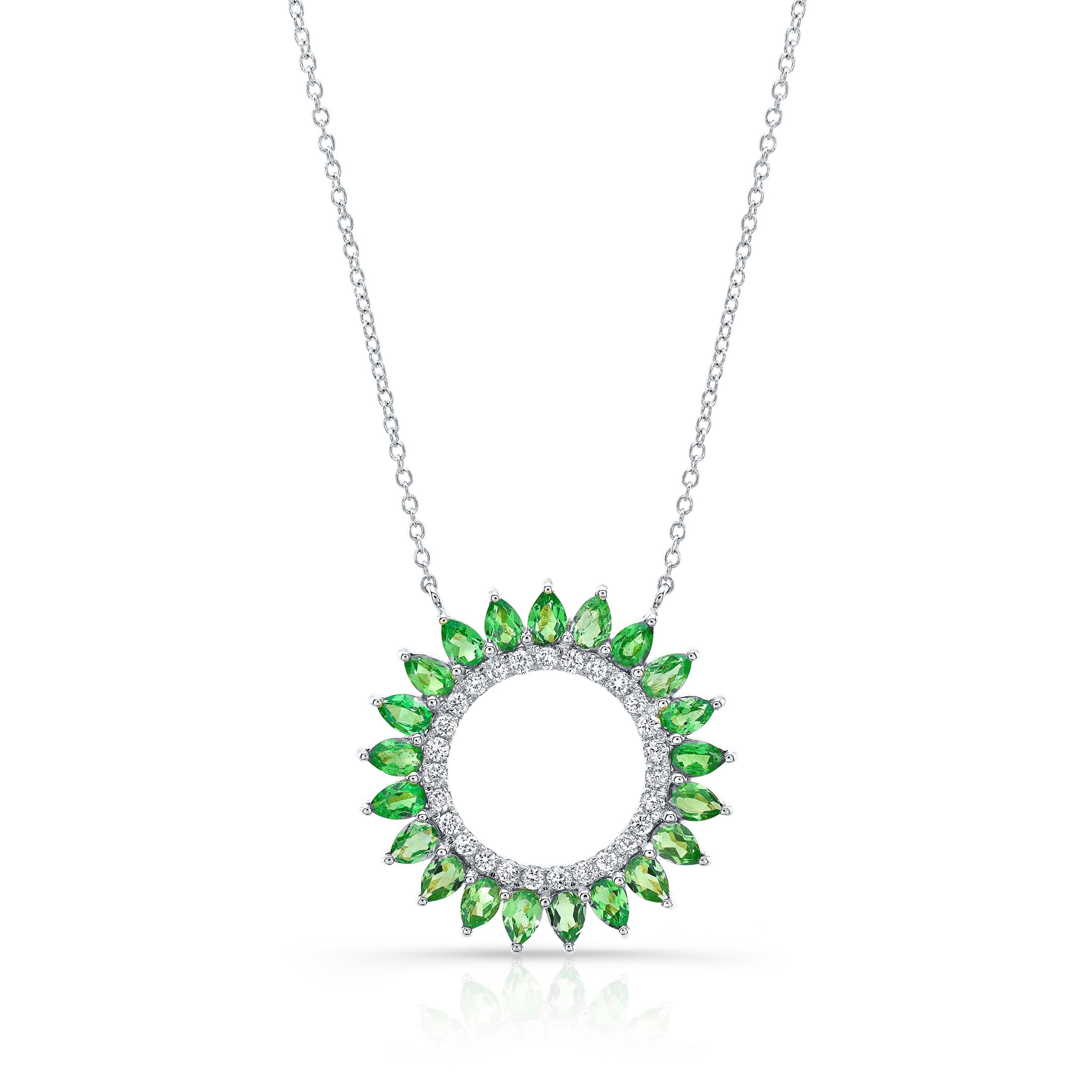 Peridot Flower Necklace