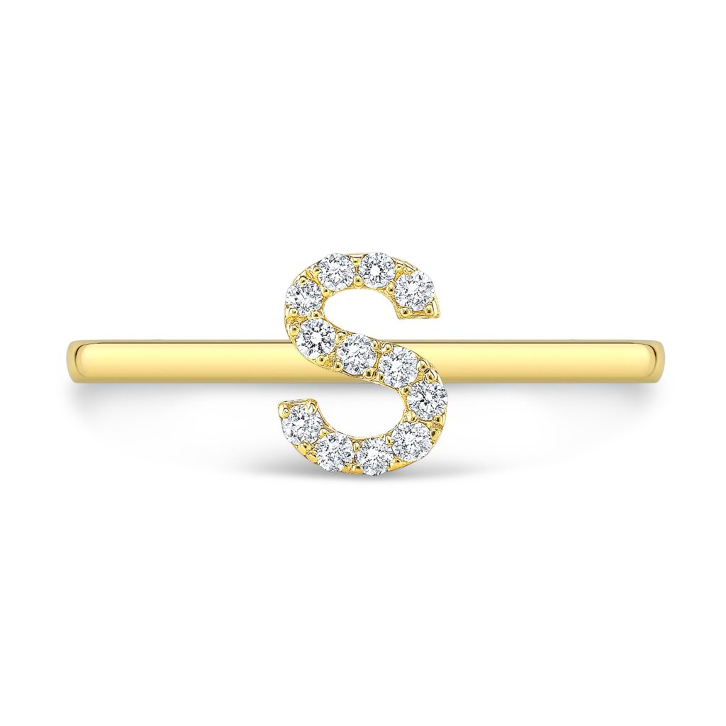Pave Initial Ring