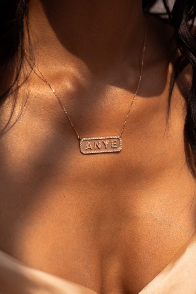 Horizontal Nameplate Necklace
